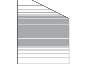VETRO Glasscheibe ECKE rechts
B 1200 x H 1800/1200 mm
Streifen-Dekor 83, satiniert
#68311