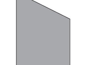 VETRO Glasscheibe ECKE rechts
B 1200 x H 1800/1200 mm
Vollflächen-Dekor 84, satiniert
#68411