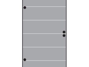VETRO TÜR-Glasscheibe 
987 x 1800 mm, DIN Links
Streifen Dekor 82 satiniert
#68212