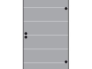 VETRO TÜR-Glasscheibe 
987 x 1800 mm, DIN Rechts
Streifen Dekor 82 satiniert
#68213