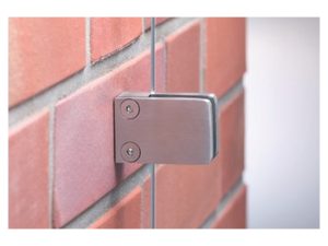 VETRO Wandbefestigungs-2er-Set2 Klemmbacken für Wand, links offenV2A#85184