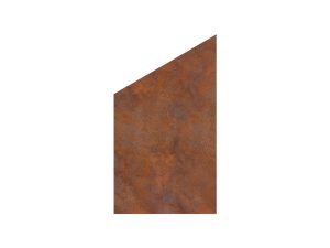 VETRO Glasscheibe CORTEN 
B 1030 x H 1200/1800 mm Ecke links
Motivdruck Cortenstahl 46/21