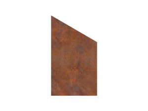 VETRO Glasscheibe CORTEN 
B 1030 x H 1800/1200 mm Ecke rechts
Motivdruck Cortenstahl 46/21
