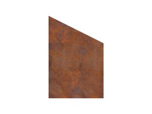 VETRO Glasscheibe CORTEN 
B 1200 x H 1800/1200 mm Ecke rechts
Motivdruck Cortenstahl 46/21