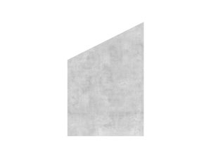 VETRO Glasscheibe BETON
B 1200 x H 1200/1800 mm Ecke links
Motivdruck Beton 46/24