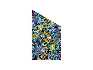 VETRO Glasscheibe GRAFFITI
B 1030 x H 1800/1200 mm Ecke rechts
Motivdruck Graffiti 46/25