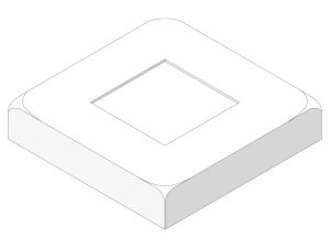 VETRO System-Abdeckkappe
145 x 145 x 28 mm,
Anthrazit Struktur