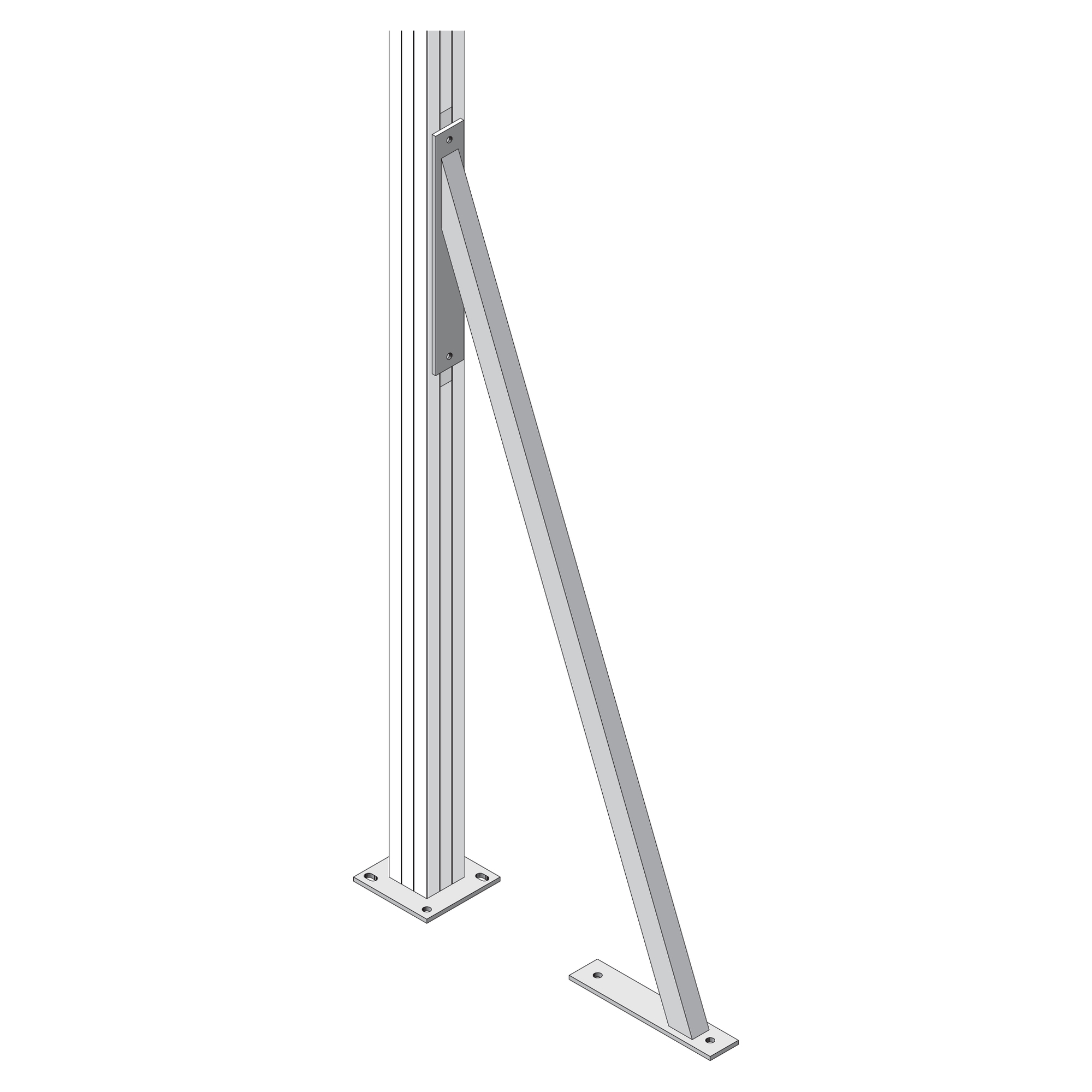 VETRO System-Sturmanker
Länge 1150 mm,
Weiß Struktur