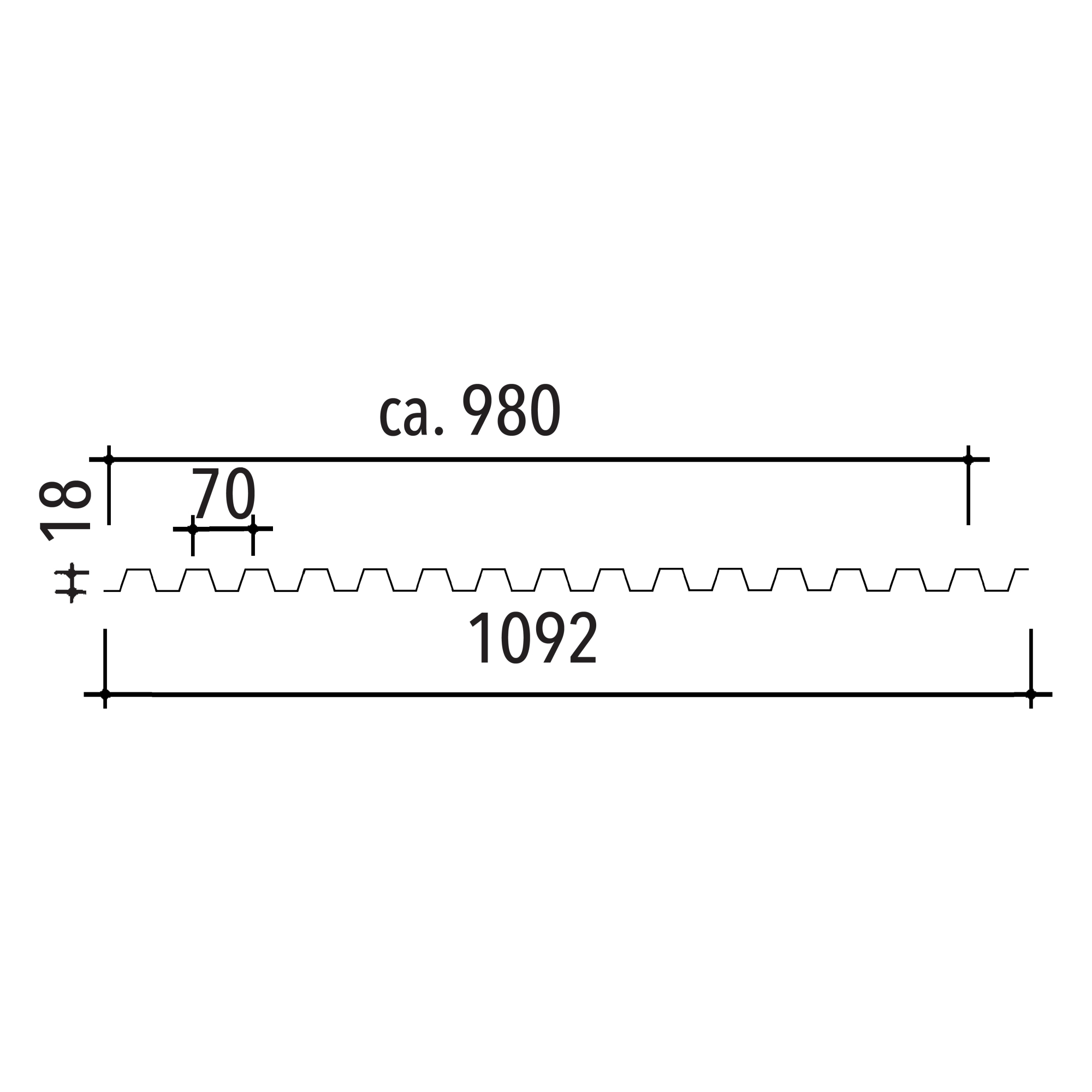 Novaklar Spundwand 1,2 mm
1092 x 2000 mm, glasklar – Bild 3