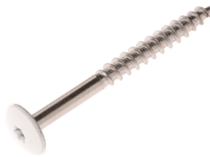 ROG-Edelstahlschrauben – 5 – 5 x 55 mm a 100 St. farblich beschichtet weiß