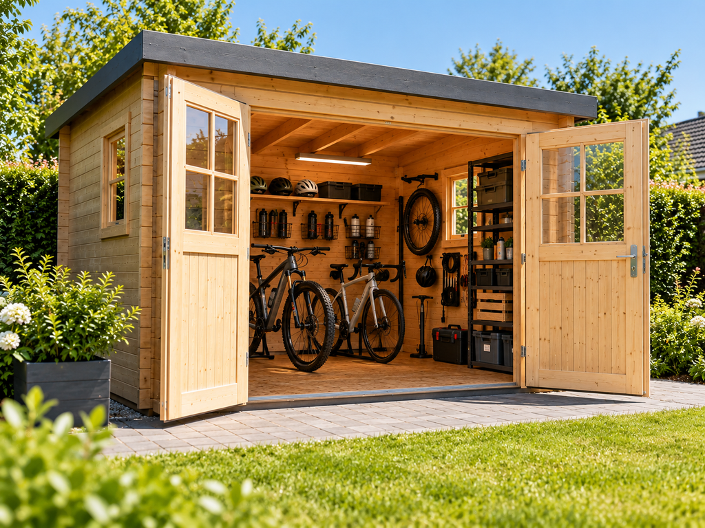 Gerätehaus planen für Fahrräder und E-Bikes
