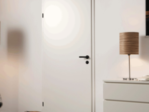 Dextüra - Röhrenspankerntür, – Weißlack – extraweiß (ähnl. RAL 9016) – gefälzt