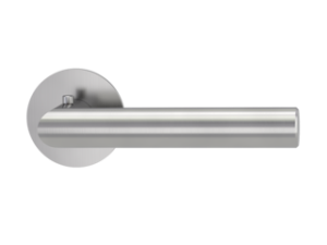 Griffwerk smart²Lock links – Lucia Piatta S – runde Flachrosetten – Edelstahl matt