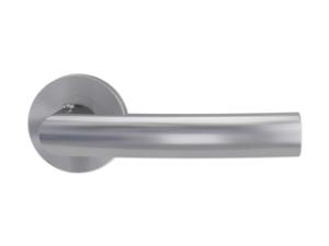 Griffwerk smart²Lock links – Lorita Professional – runde Schraubrosetten – Edelstahl matt