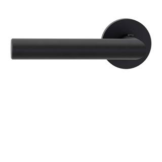 Griffwerk smart²Lock links – Lucia Professional – runde Schraubrosetten – graphitschwarz