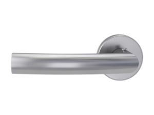 Griffwerk smart²Lock links – Lorita – runde Klipprosetten – Edelstahl matt