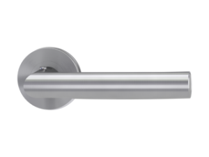 Griffwerk smart²Lock rechts – Lucia Professional Quattro – eckige Schraubrosetten – Edelstahl matt