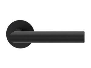 Griffwerk smart²Lock rechts – Lucia Piatta S – runde Flachrosetten – Graphitschwarz