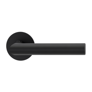 Griffwerk smart²Lock rechts – Lucia Piatta S – runde Flachrosetten – Graphitschwarz