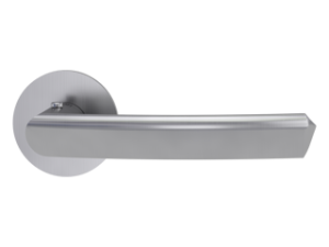 Griffwerk smart²Lock rechts – Crystal Piatta S – runde Flachrosetten – Edelstahl matt