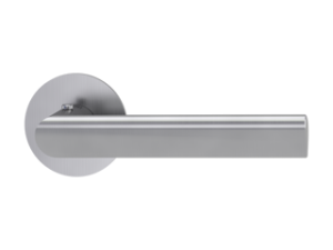 Griffwerk smart²Lock rechts – Tri 134 Piatta S – runde Flachrosetten – Edelstahl matt