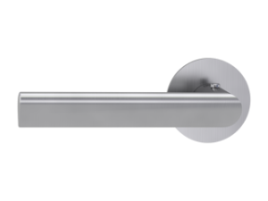 Griffwerk smart²Lock links – Tri 134 Piatta S – runde Flachrosetten – Edelstahl matt