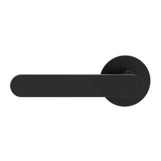 Griffwerk smart²Lock links – Avus Piatta S – runde Flachrosetten – Graphitschwarz