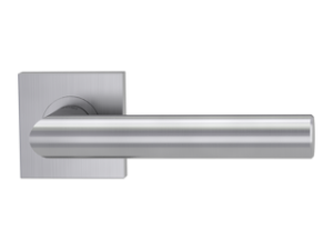 Griffwerk-Griffpaar OS – Lucia Professional Quattro mit eckigen Schraubrosetten – Edelstahl matt – Griffpaar OS