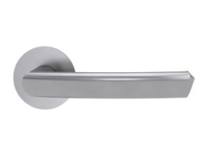Griffwerk-Griffpaar OS – Crystal Piatta S mit runden Flachrosetten – Edelstahl matt – Griffpaar OS