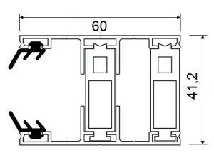 Thermosystem Komplett 25 mm
4500 mm, Randprofil (4-teilig)
inkl.Dichtung + 2x Distanzleiste