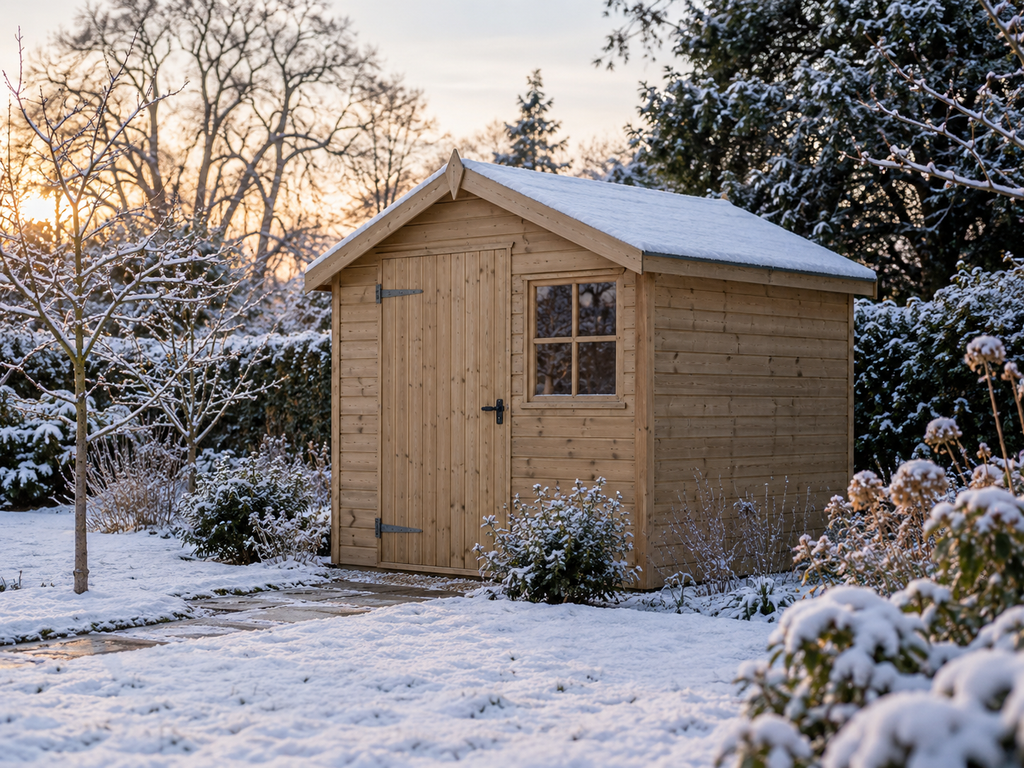 Winterfestes Gerätehaus im Garten