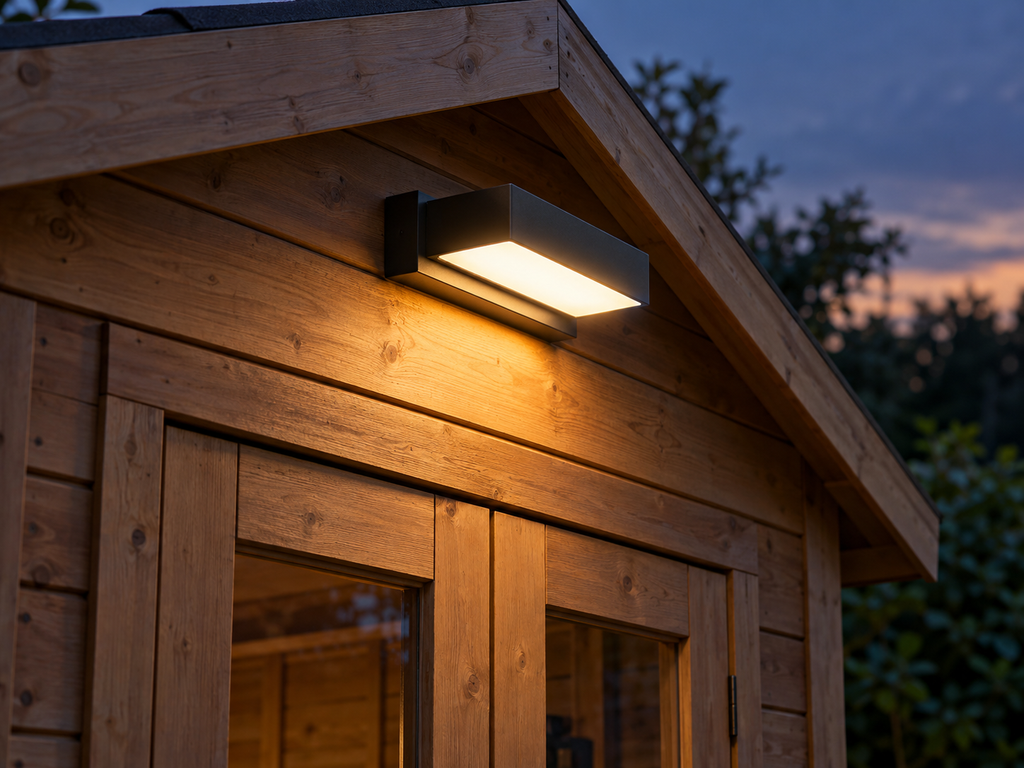 Gerätehaus Zubehör mit Außenbeleuchtung