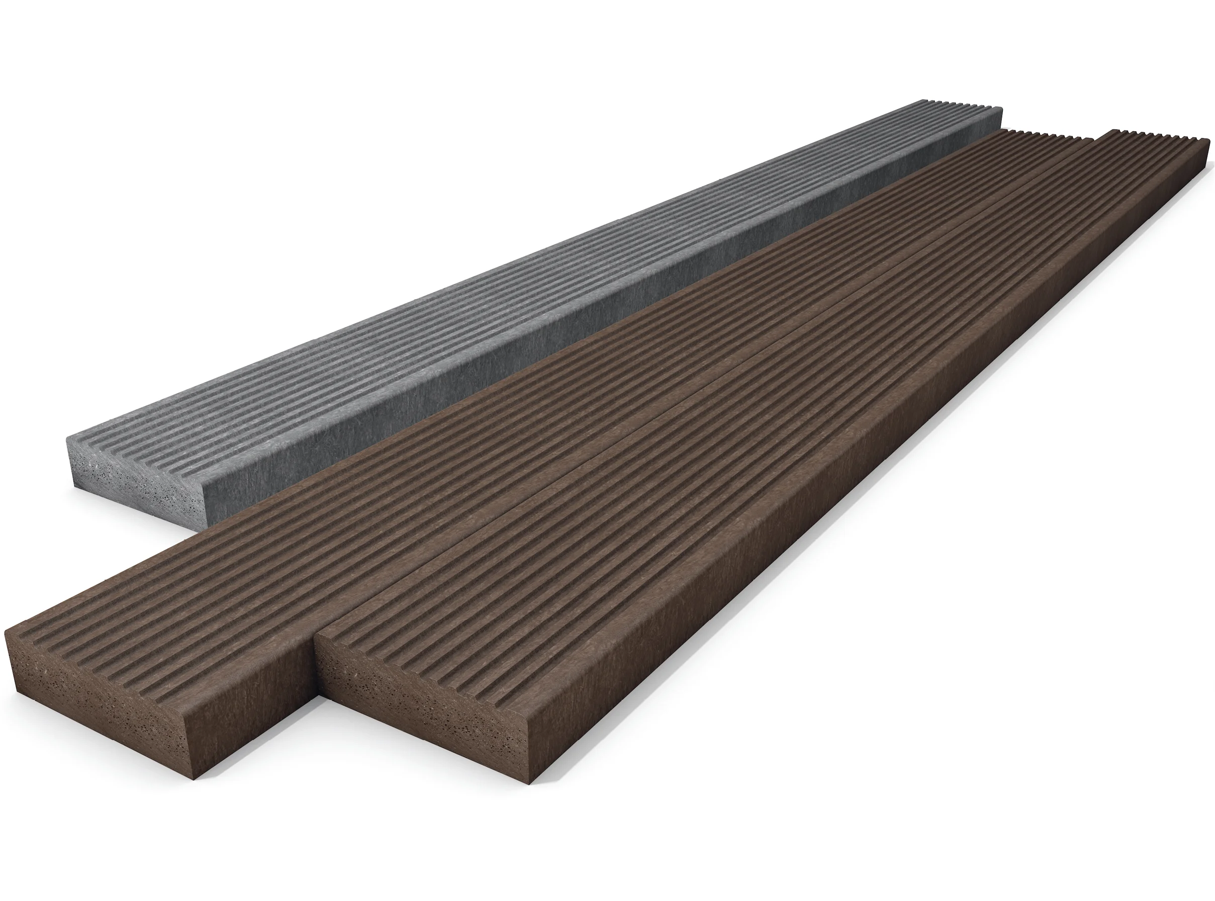 Hanit Stegbohle 4 x 19,7 cm aus Recyclingkunststoff in Braun und Grau