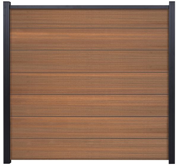 TJÖRN-Serie Zaunset MAHAGONI – 7 Lamellen 1795 x 245 mm – coextrudiert