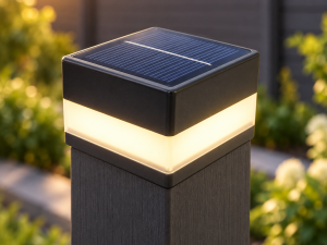 WPC-SteckzaunsystemLED-Solarpfostenkappe, 68 x 68 mm