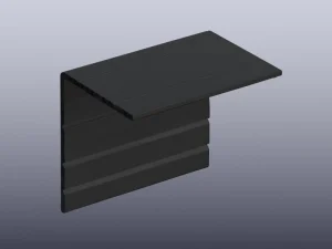 Profilabschlußwinkel, Alu !!70!! mm52 x 40 x 2 mm, ANTHRAZIT RAL 7016für Wetterschenkel-Klemmdeckel