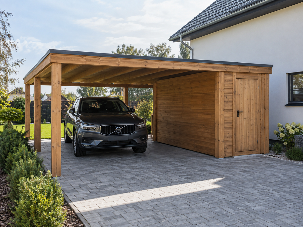 Carport Kosten mit Geräteraum