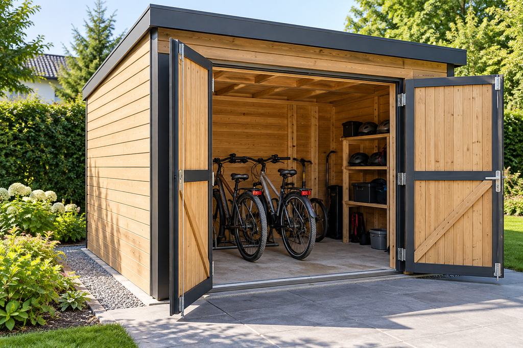 Gerätehaus für Fahrräder sicher abschließen