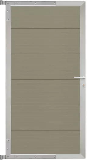 MAX-XL-Tor-Komplettset90 x 173 cm, Füllung antiqueRahmen silber