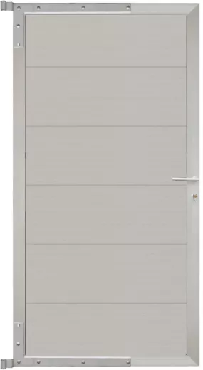 MAX-XL-Tor-Komplettset90 x 173 cm, Füllung beigeRahmen silber