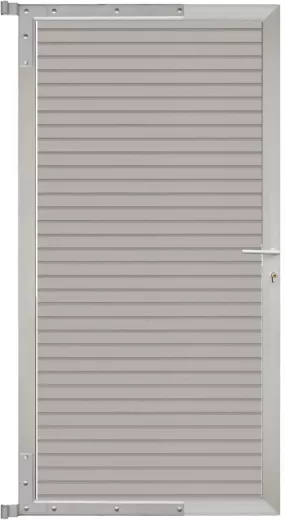 WAREN-Tor-Komplettset90 x 173 cm, Füllung beigeRahmen silber