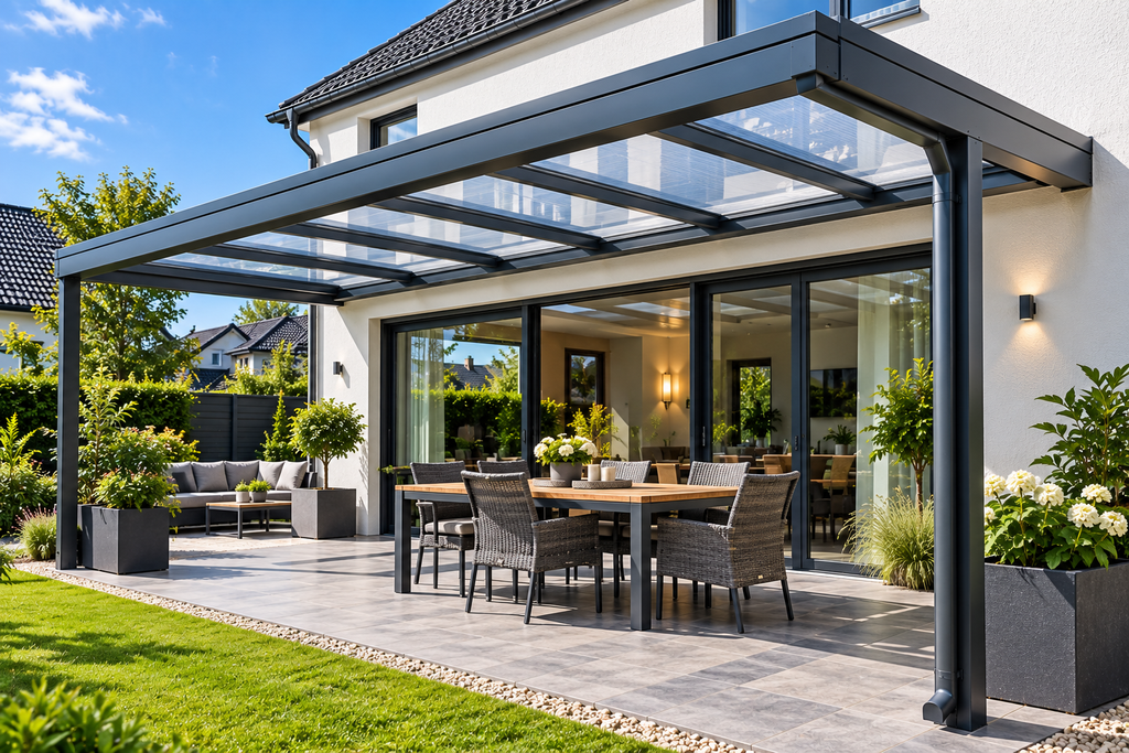 Passgenauer Bausatz für Terrassenüberdachung nach Maß