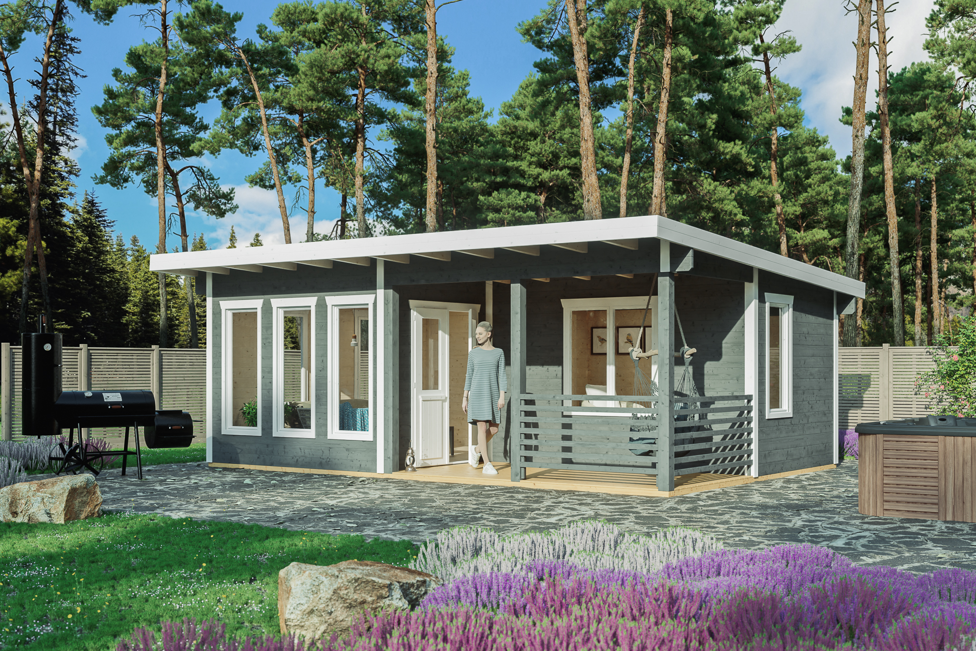 Gartenhaus Arnheim, 670 x 444 cm, schiefergrau