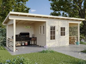 Gartenhaus Namur, 690 x 250 cm, natur
