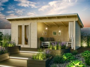 Gartenhaus Texel 550 x 250 cm, natur