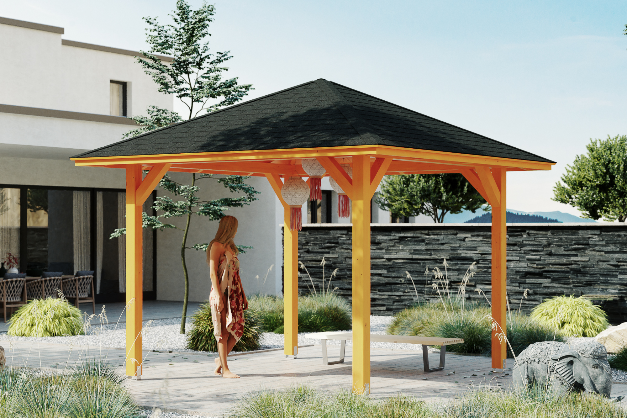 Pavillon Cannes 1, Leimholz, eiche hell