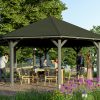 Pavillon Nice 4, Leimholz, grau