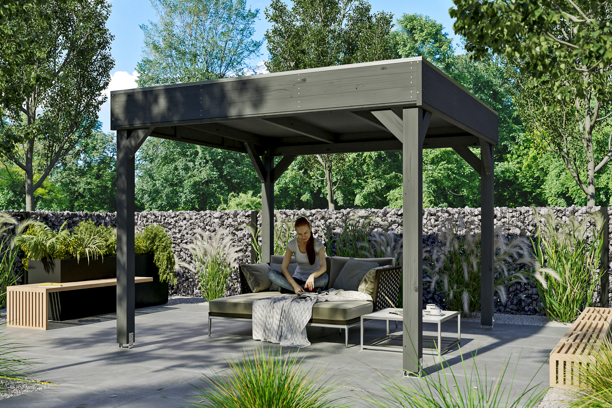 Pavillon Toulouse 302 x 302 cm, grau