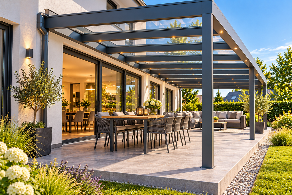 Terrassenüberdachung nach Maß individuell geplant und bestellt