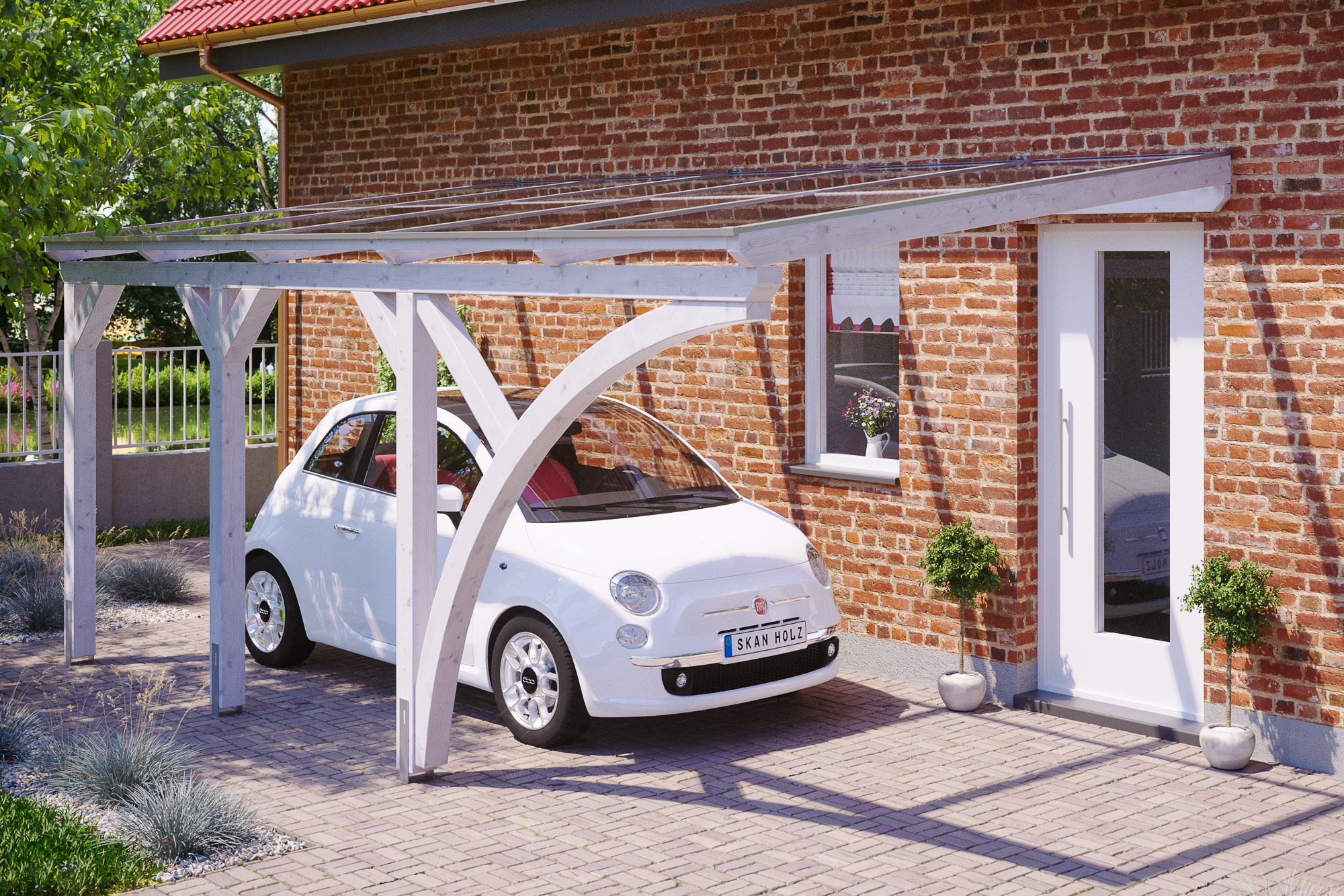 Carport Eifel 300 x 541 cm, weiß